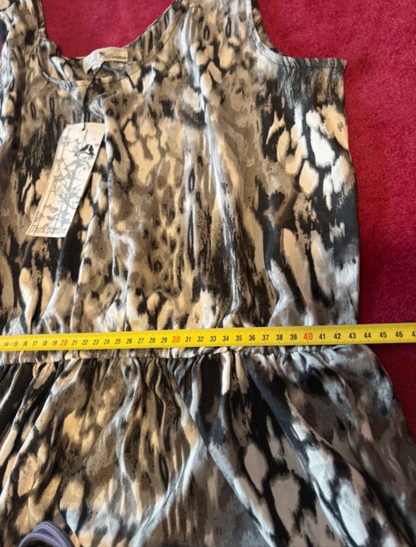 Vestido Think Positive animal print leopardo robe dress jurk XL BNWT – photo 6